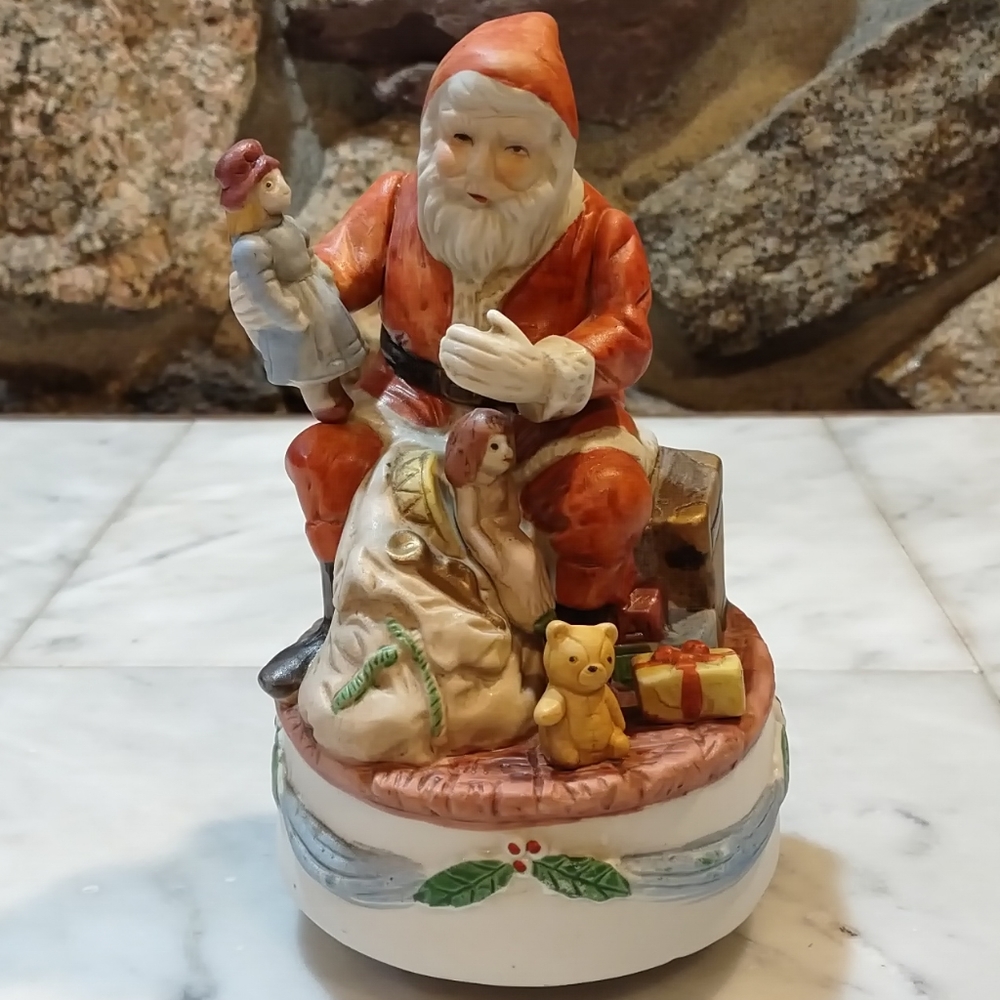 Santa Rotating Music Box